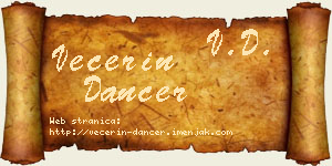 Večerin Dancer vizit kartica